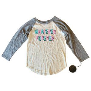 TINY WHALES Girls Graphic T-Shirt 6-8 Top Tee NWT "Whatever Forever" NEW Girl